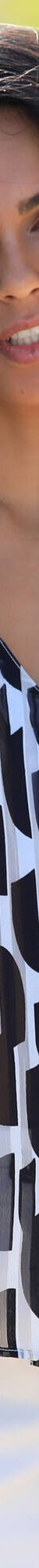 Chemisier manches blousantes imprimé bicolore, voile jacquard (noir / écru) Chemisier manches blousantes imprimé bicolore, voile jacquard (noir / écru)